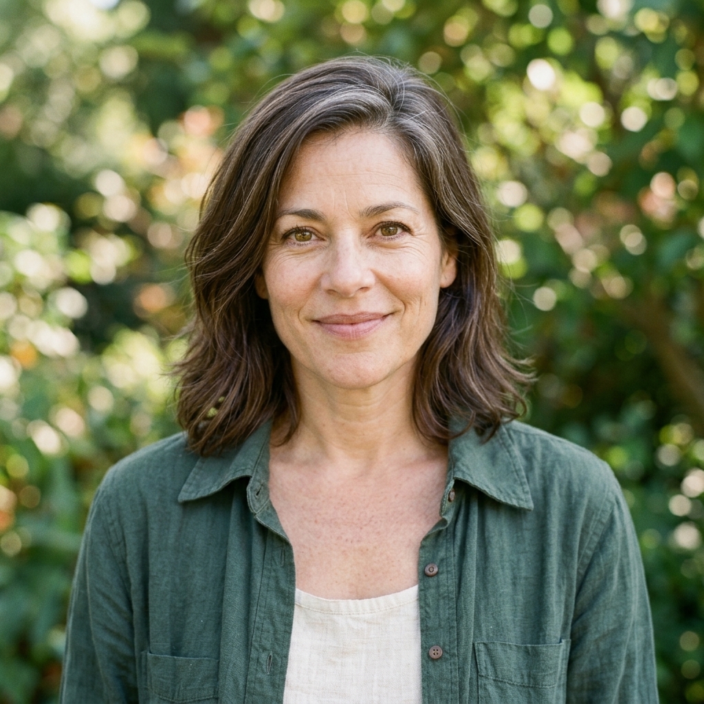 AI-generated portrait of fictional creator June Rowan