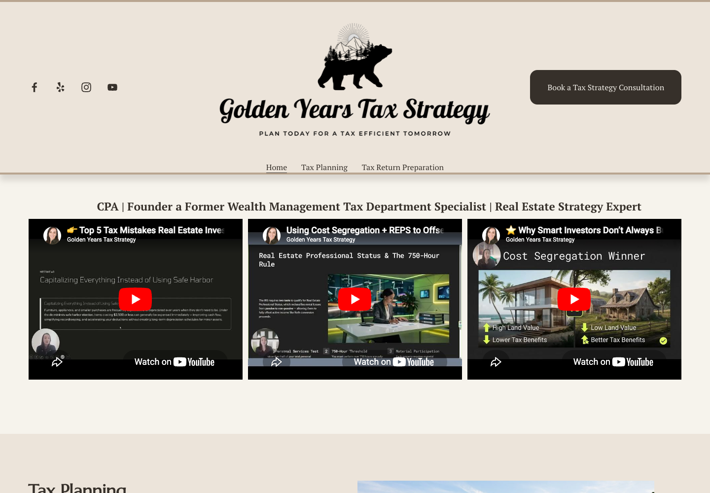 Golden Years Tax Strategy homepage
